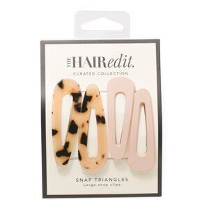 THE HAIR EDIT multi 4pk Fashion Snap Triangles